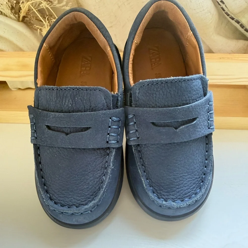 Zara Suede Penny Loafers - Kids Shoes